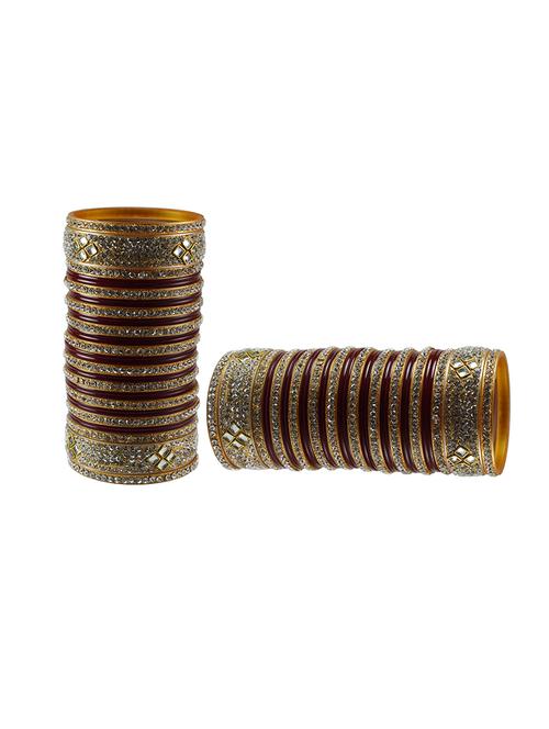 multi colored stone studded bangle - 18780389 - Very Small Image - 1
