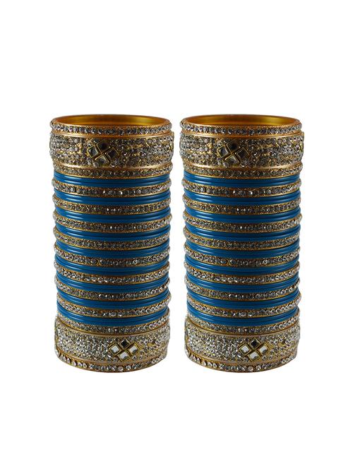 navy blueu00a0 stone stud acrylic bangle with extra large size - 18780398 - Very Small Image - 1