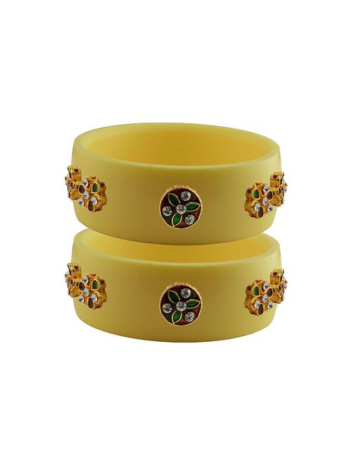 yellow stone stud acrylic bangle with very extra large size - 18780405 - Very Small Image - 1