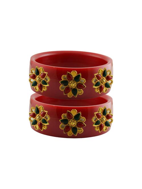 red stone stud acrylic bangle with very extra large size - 18780409 - Very Small Image - 1
