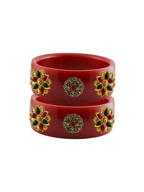 red stone stud acrylic bangle with very extra large size - 18780451 - Very Small Image - 1