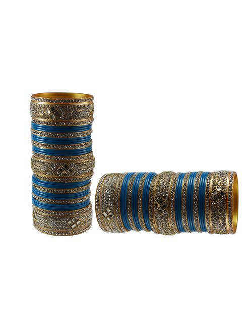 navy blueu00a0 stone stud acrylic bangle with extra large size - 18780455 - Very Small Image - 1