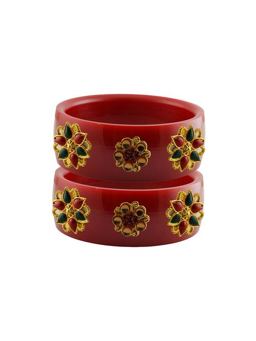 red stone stud acrylic bangle with very extra large size - 18780456 - Very Small Image - 1