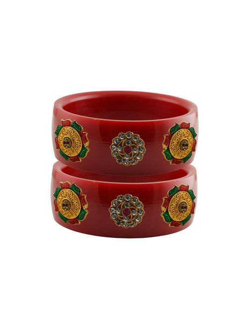 red stone stud acrylic bangle with very extra large size - 18780518 - Very Small Image - 1