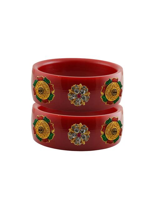 red stone stud acrylic bangle with very extra large size - 18780526 - Very Small Image - 1