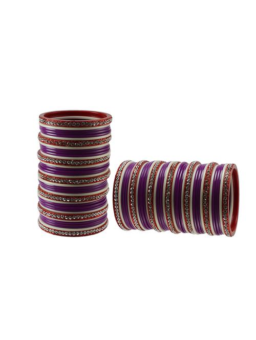 rani stone stud acrylic bangle with extra large size - 18780537 - Very Small Image - 1