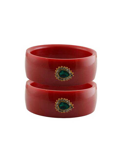 red stone stud acrylic bangle with very extra large size - 18780553 - Very Small Image - 1