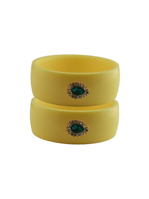 cream stone stud acrylic bangle with very extra large size - 18780554 - Very Small Image - 1