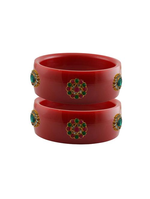 red stone stud acrylic bangle with very extra large size - 18780571 - Very Small Image - 1