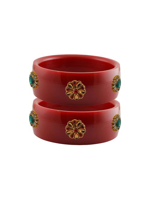 red stone stud acrylic bangle with very extra large size - 18780574 - Very Small Image - 1