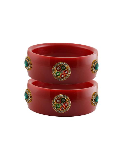 red stone stud acrylic bangle with very extra large size - 18780582 - Very Small Image - 1