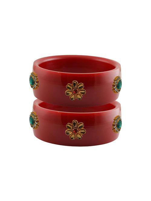 red stone stud acrylic bangle with very extra large size - 18780584 - Very Small Image - 1