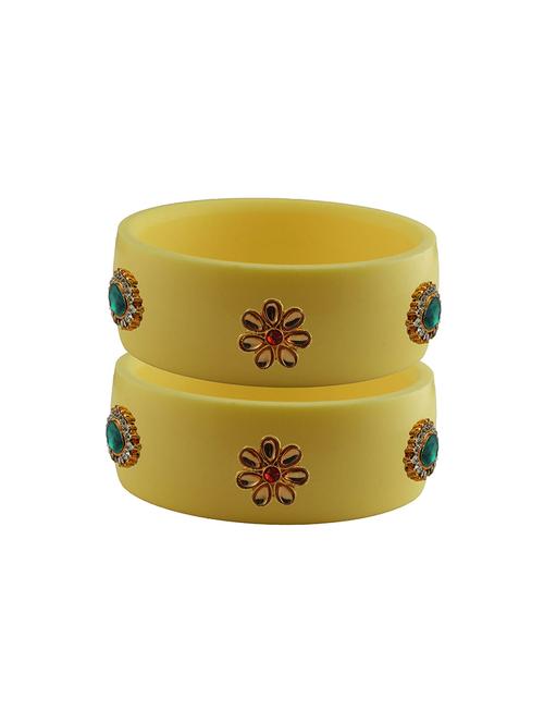 cream stone stud acrylic bangle with very extra large size - 18780586 - Very Small Image - 1