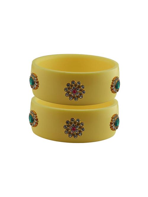 cream stone stud acrylic bangle with very extra large size - 18780591 - Very Small Image - 1