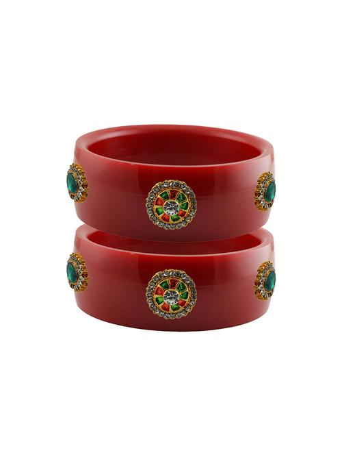 red stone stud acrylic bangle with very extra large size - 18780595 - Very Small Image - 1