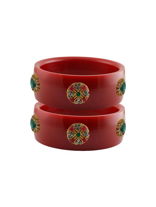 red stone stud acrylic bangle with very extra large size - 18780605 - Very Small Image - 1