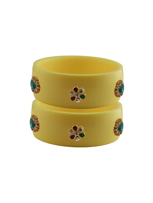 red coloured stone stud acrylic bangle with very extra large size - 18780622 - Very Small Image - 1