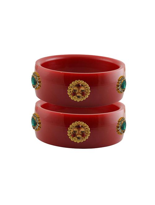 red stone stud acrylic bangle with very extra large size - 18780629 - Very Small Image - 1