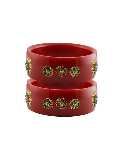red stone stud acrylic bangle with very extra large size - 18780715 - Very Small Image - 1