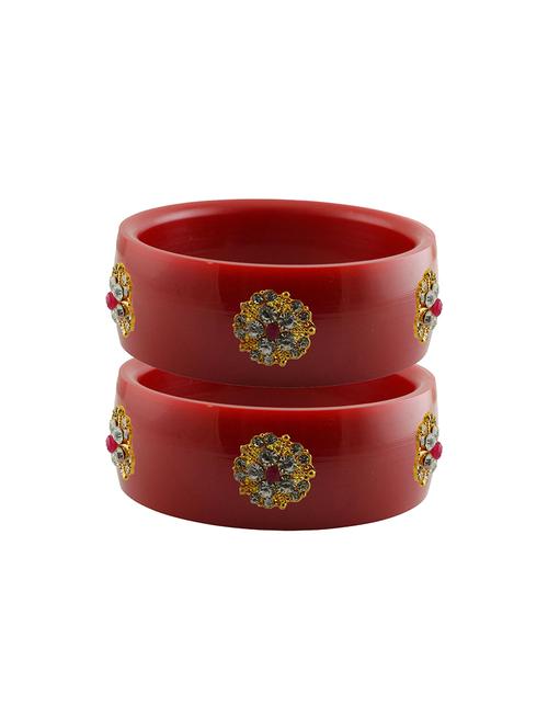 red stone stud acrylic bangle with very extra large size - 18780718 - Very Small Image - 1