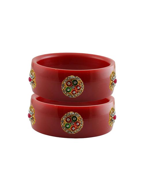 red stone stud acrylic bangle with very extra large size - 18780734 - Very Small Image - 1