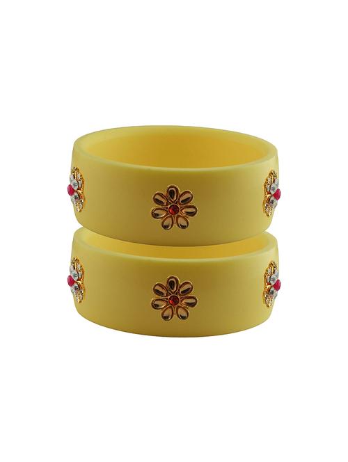 yellow stone stud acrylic bangle with very extra large size - 18780738 - Very Small Image - 1