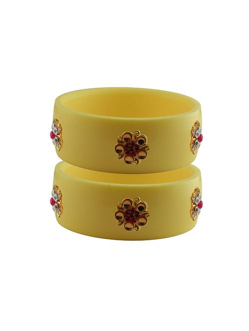 yellow stone stud acrylic bangle with very extra large size - 18780751 - Very Small Image - 1