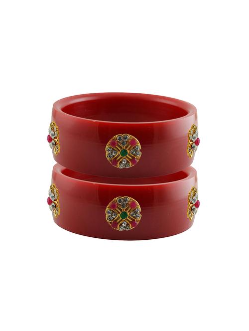 red stone stud acrylic bangle with very extra large size - 18780758 - Very Small Image - 1