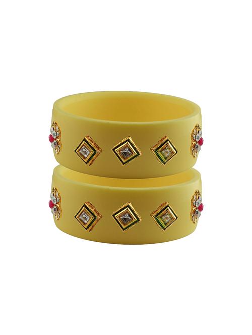 yellow stone stud acrylic bangle with very extra large size - 18780764 - Very Small Image - 1