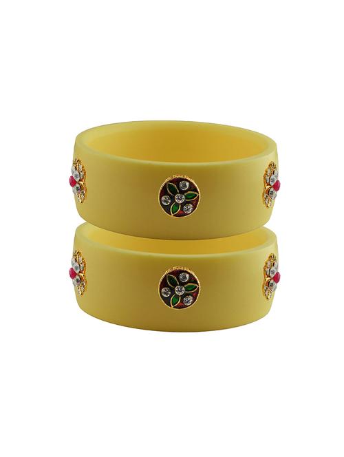 yellow stone stud acrylic bangle with very extra large size - 18780772 - Very Small Image - 1