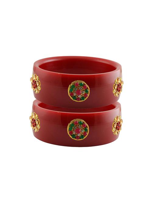 red stone stud acrylic bangle with very extra large size - 18780800 - Very Small Image - 1