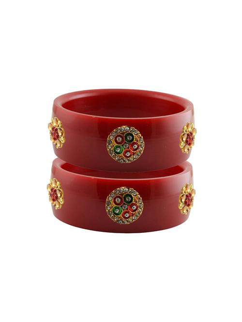 red stone stud acrylic bangle with very extra large size - 18780805 - Very Small Image - 1