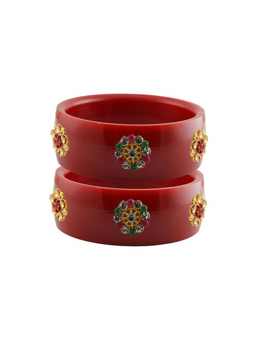 red stone stud acrylic bangle with very extra large size - 18780810 - Very Small Image - 1