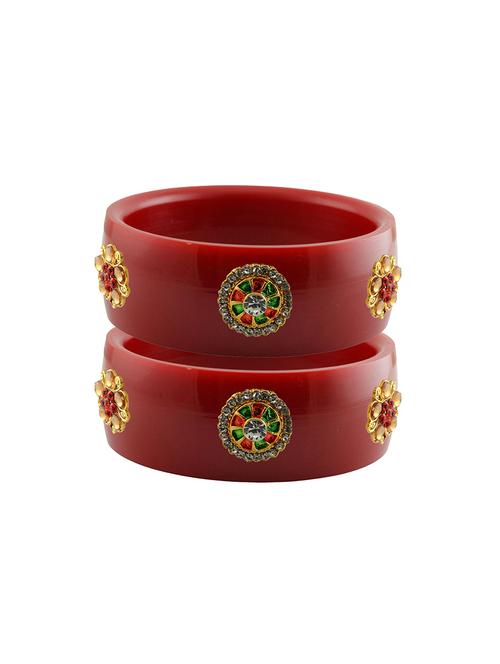 red stone stud acrylic bangle with very extra large size - 18780818 - Very Small Image - 1