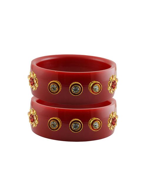 red stone stud acrylic bangle with very extra large size - 18780840 - Very Small Image - 1