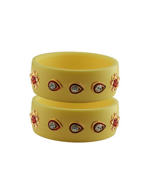 yellow stone stud acrylic bangle with very extra large size - 18780844 - Very Small Image - 1