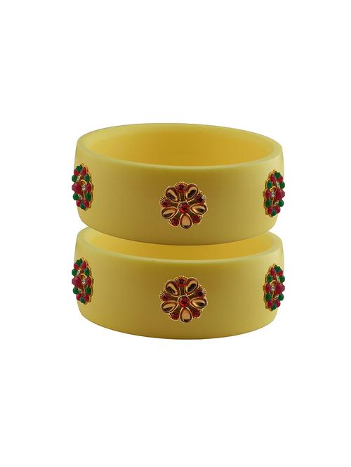 yellow stone stud acrylic bangle with very extra large size - 18780865 - Very Small Image - 1