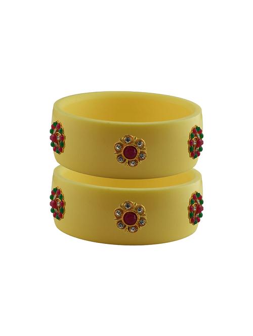 yellow stone stud acrylic bangle with very extra large size - 18780867 - Very Small Image - 1