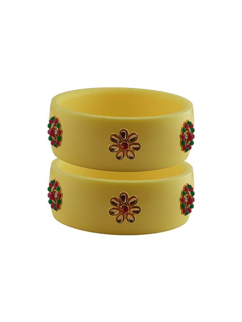 yellow stone stud acrylic bangle with very extra large size - 18780878 - Very Small Image - 1