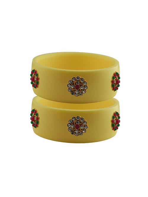 yellow stone stud acrylic bangle with very extra large size - 18780886 - Very Small Image - 1