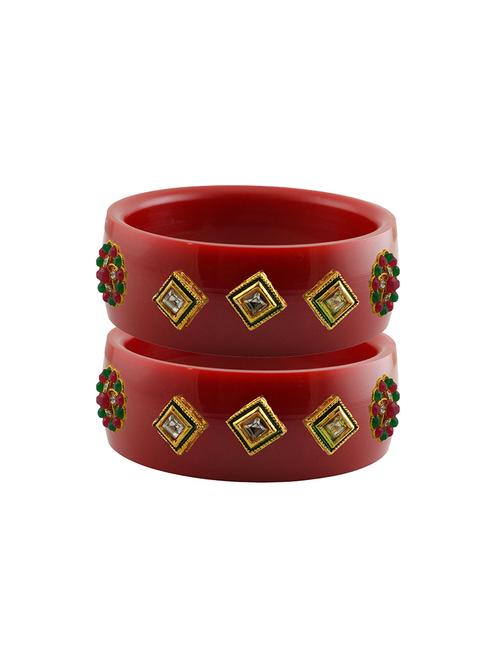 red stone stud acrylic bangle with very extra large size - 18780903 - Very Small Image - 1