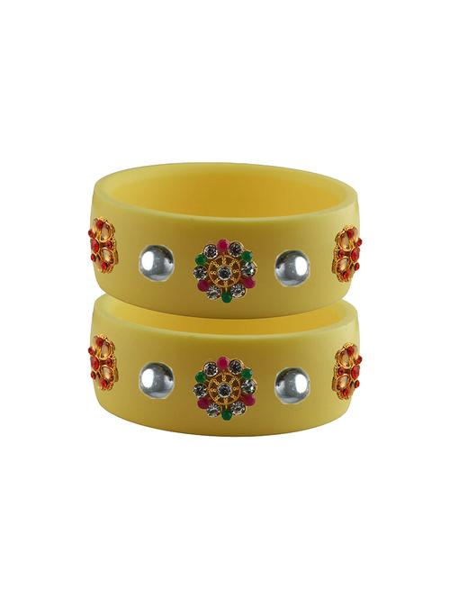 yellow stone stud acrylic bangle with very extra large size - 18780947 - Very Small Image - 1
