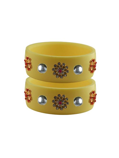 yellow stone stud acrylic bangle with very extra large size - 18780949 - Very Small Image - 1