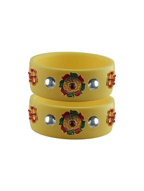 yellow stone stud acrylic bangle with very extra large size - 18780989 - Very Small Image - 1