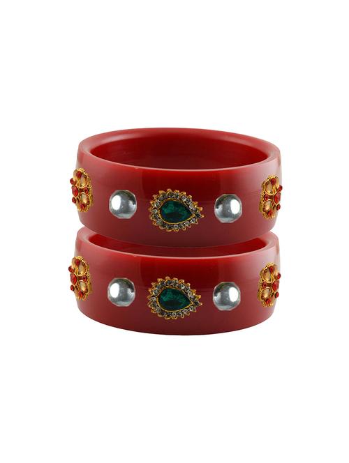 red stone stud acrylic bangle with very extra large size - 18780990 - Very Small Image - 1