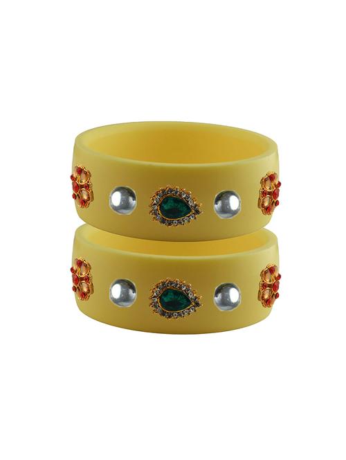 yellow stone stud acrylic bangle with very extra large size - 18780992 - Very Small Image - 1