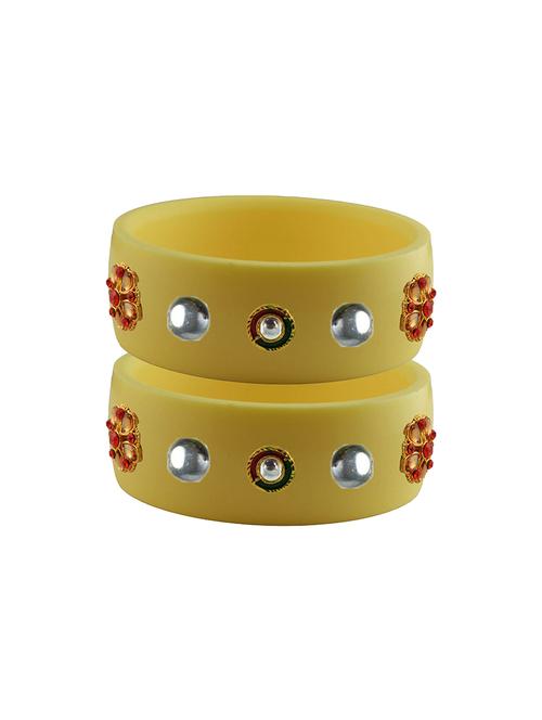 yellow stone stud acrylic bangle with very extra large size - 18780994 - Very Small Image - 1