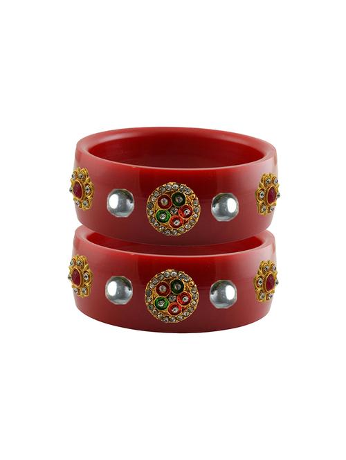 red stone stud acrylic bangle with very extra large size - 18781004 - Very Small Image - 1