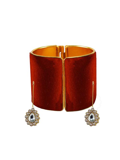 orange stone stud brass bangle - 18781007 - Very Small Image - 1