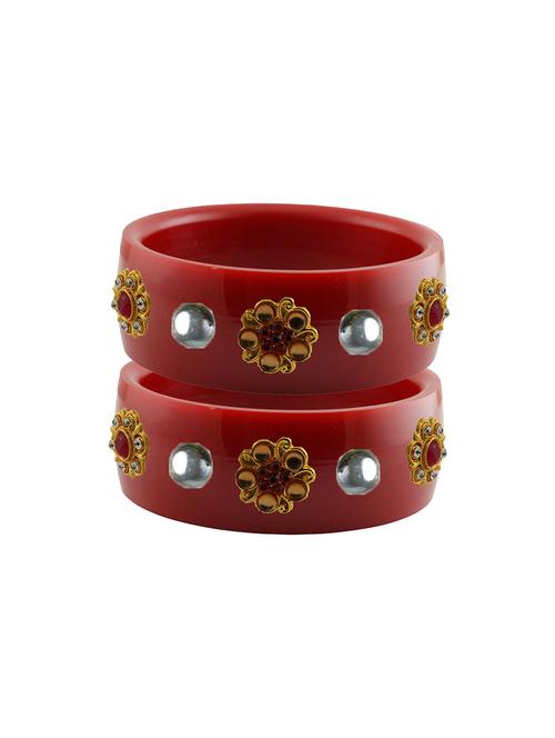 red stone stud acrylic bangle with very extra large size - 18781020 - Very Small Image - 1